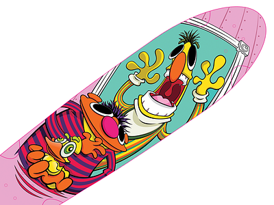 Bert and Ernie skateboard deck