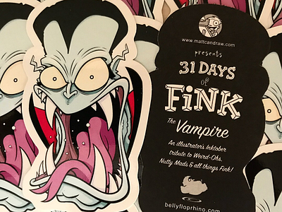Vampire sticker (fink inspired) advertising cartoons character design illustration monster art monsters stickers