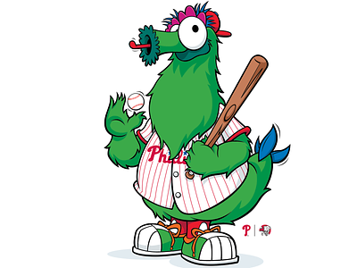 The Philly Phanatic baseball baseball mascot character design cute cute art digital art illustration mlb phanatic philadelphia philadelphia phillies philly phanatic sports mascot vector illustration
