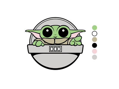 Baby Yoda baby yoda character design childrens book cute cute art cute scifi digital art illustration starwars vector art vector illustration yoda