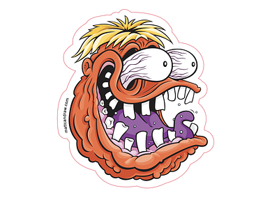 Ratfink inspired sticker design