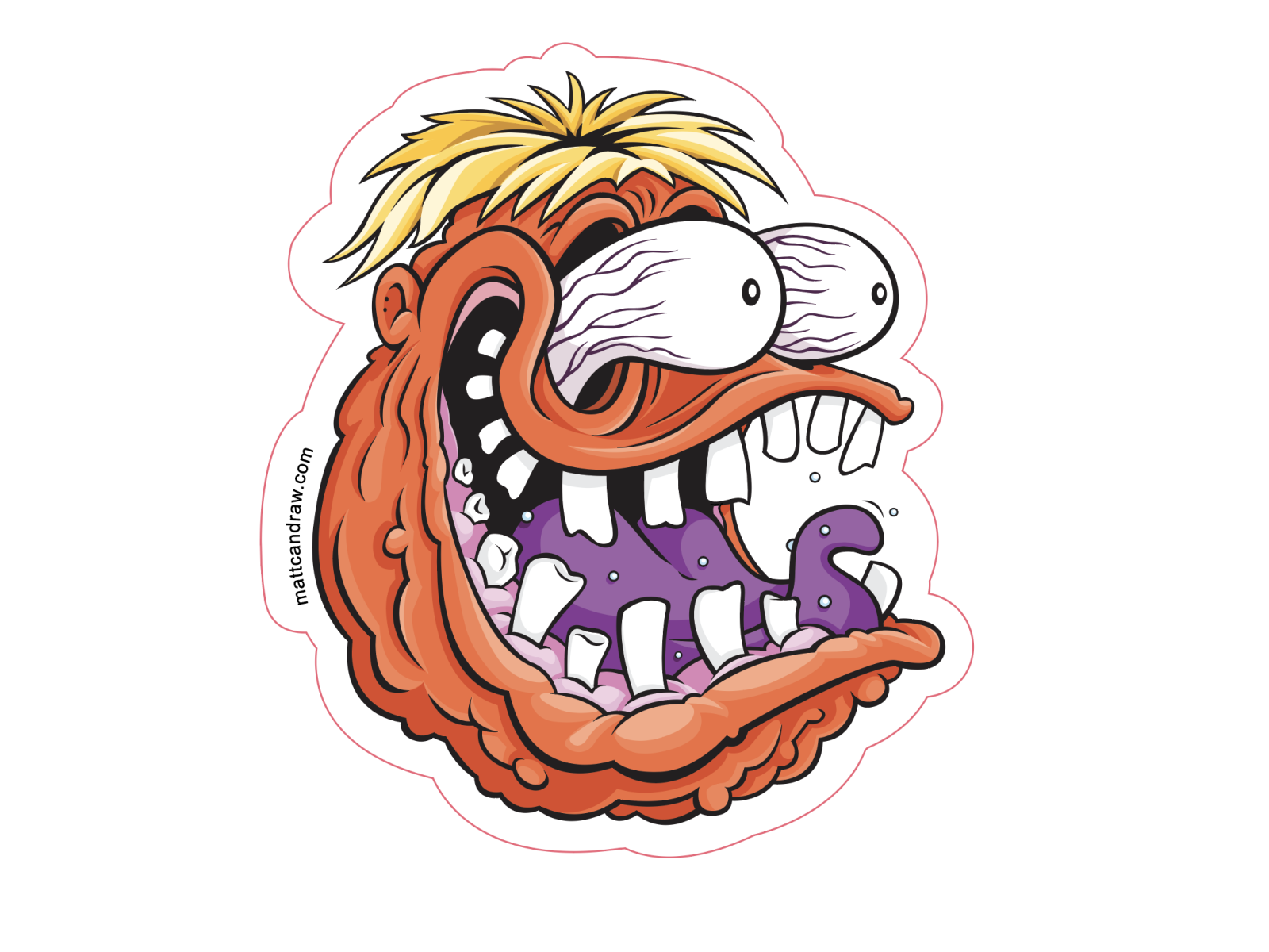 Ratfink inspired sticker design by Matthew J Luxich on Dribbble