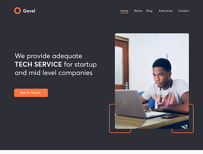 Homepage of a IT Company design typography ui web