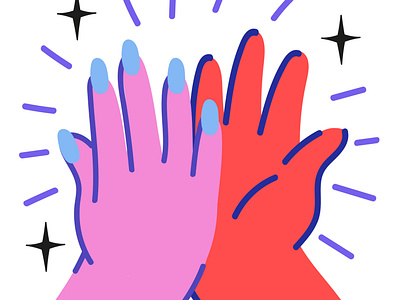 Heetch - High Five app design branding bright campaign colour colourful design fashionillustration hands heetch highfive illustration illustrator vector