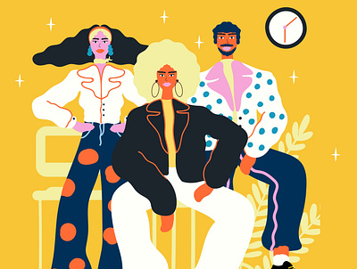 Dating App bold branding bright campaign characterdesign colour colourful dating fashionillustration fun identitydesign illustration illustrator love people illustration positive vector