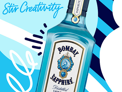 Bombay Sapphire; Stir Creativity advertising advertising campaign bombay sapphire campaign colourful design fashionillustration gin illustration illustrator packaging product product design vector