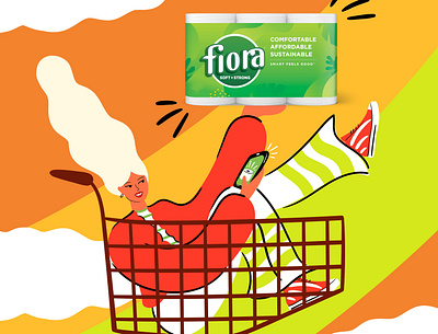Fiora branding campaign colour colourful design female fiora fun illustration illustration art illustrator positive sustainable vector