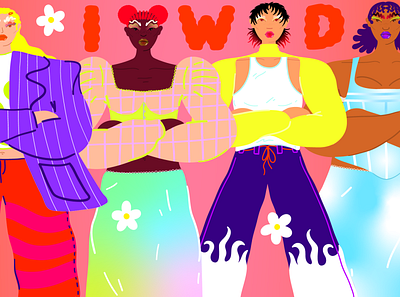 International Women's Day 2021 bold colour fashion illustration female illustration illustration art illustrator international womens day iwd2021 lgbtqia positive