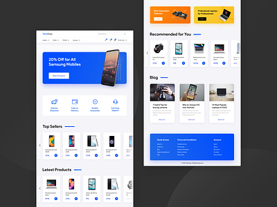 Techshop UI Design device ecommerce design electric shop store technology ui uidesign