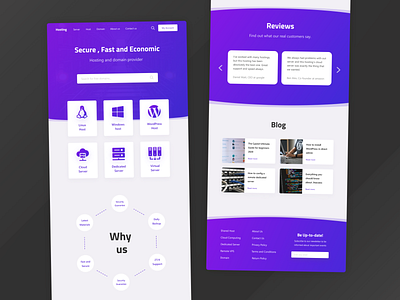 Hosting Website UI Design domain hosting hosting template server ui uidesign uiux uiuxdesign