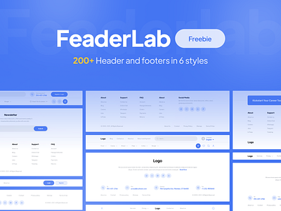 FeaderLab - 200+ Header and Footers (Freebie)