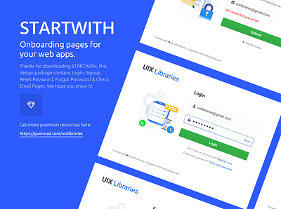 STARTWITH - Onboarding Pages for Your Web Apps Freebie accounts change password create account free download freebies getting started onboarding onboarding screen onboarding screens reset password sign in page sign up sign up page signup signup form signup page signupform ui login