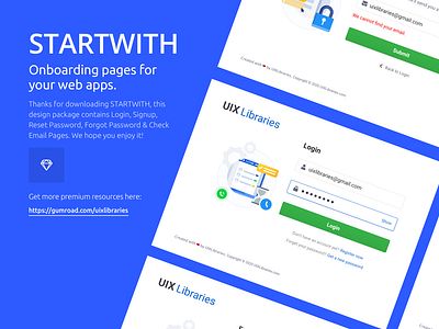 STARTWITH - Onboarding Pages for Your Web Apps Freebie