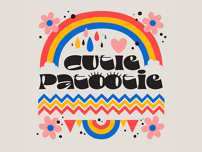Cutie Patootie colorful cutie design illustration lettering rainbow typography