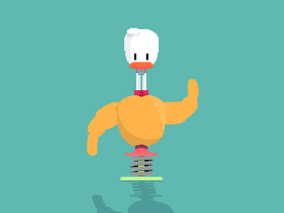 Ducky from Toy Story after effects character pixel pixel art rubberhose shape layer