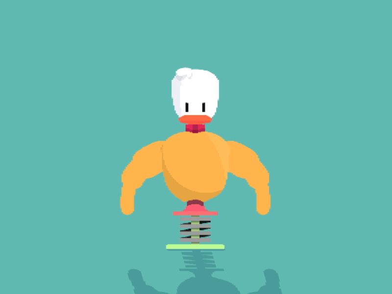 Ducky - Animated after effects character pixel pixel art rubberhose shape layer