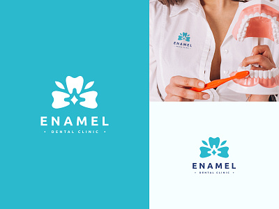 dental clinic logo branding dental clinic dental health dentist doctor logo enamel graphic design logo orchid