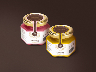 honey cream label bee branding cream doodle graphic design honey illustrations label