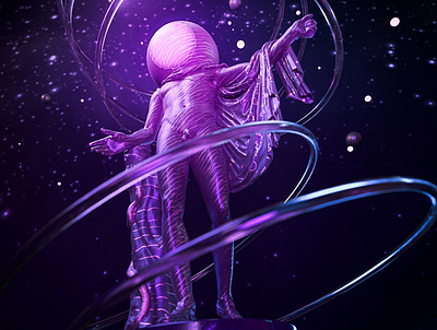 Apollo in space 3d rendering adobe illustrator adobe photoshop cinema 4d illustration