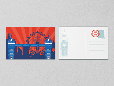 City Escape Post Card Design