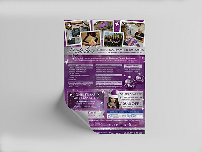 Christmas Pamper Packages Flyer Designs