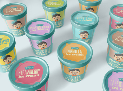 Mr Nicecream branding design ice cream icon illustration packaging