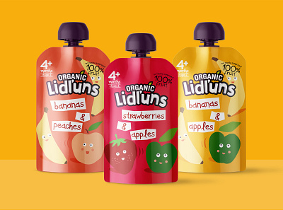 Lidl'uns baby food branding design illustration logo packaging