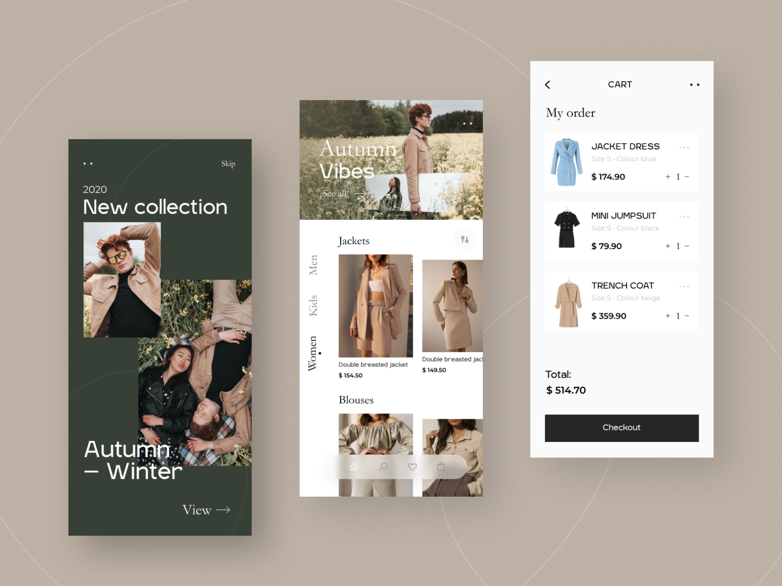 E-commerce Screens Design by Jane S on Dribbble