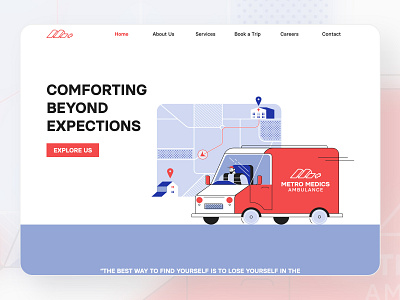 Metro Medics Website | Webdesign ambulance branding carework illustration logo medical transportation ui webdesign website