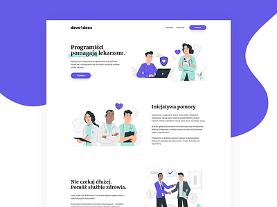 devs4docs - Landing Page - Funding the fight against COVID clean clean ui covid design illustration landing page minimal typography ui ux web website