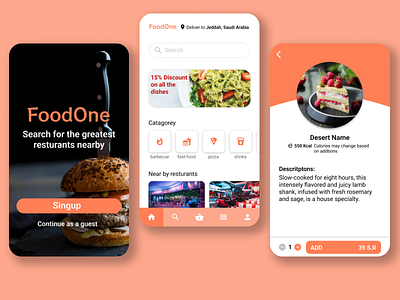 Food Delivery app 3d android animation app branding design graphic design illustration ios logo motion graphics ui ui ux uiux web