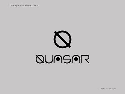 Rocketship Logo - Quasar art branding clean design flat graphic design icon illustration illustrator lettering logo minimal typography