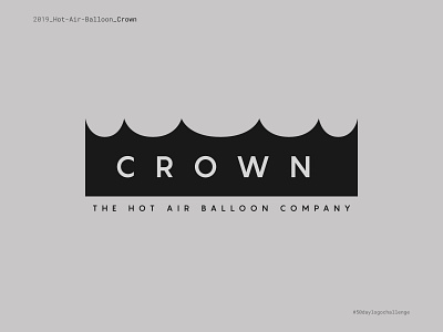 Crown - The Hot air balloon company art branding clean flat graphic design icon illustrator logo minimal vector