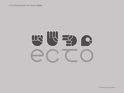 Echo - A restaurant by deafs cause flat graphic icon illustration illustrator logo minimal minimalist