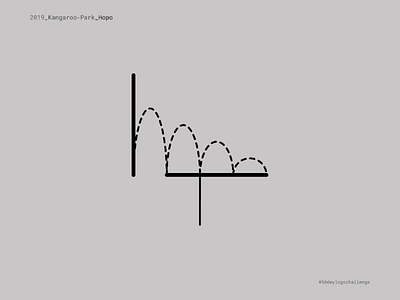 Hopo - Kangaroo Park flat geometry graphic design icon illustration logo minimal typography