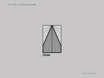 Glide - Paper Airplane Logo flat geometry graphic design icon illustration logo minimal typography