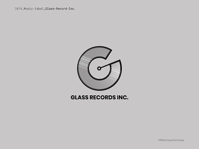 Music Label - Glass records challenge flat geometry graphic design icon illustration illustrator logo minimal minimalist typography