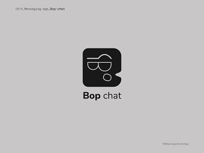 Messaging App - BOP Chat app clean cool flat geometry graphic design grey icon illustration illustrator logo minimal minimalist typography vector