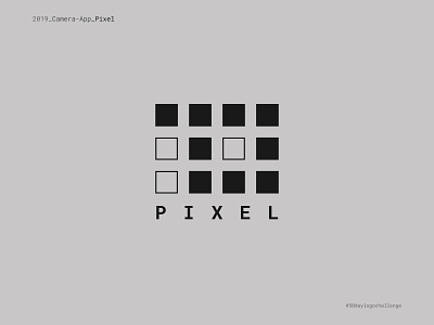 Camera app - PIXEL app challenge flat geometry graphic design icon illustration illustrator logo minimal minimalist typography vector