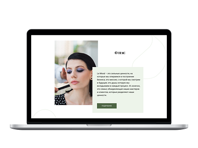 Web site for a beauty salon branding design typography ui