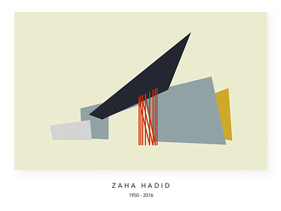 Zaha Hadid architect architecture building constructivism deconstruction illustration tribute