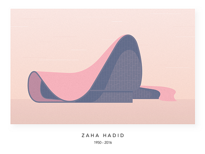 Zaha Hadid architect architecture building illustration legend memory tribute zahahadid