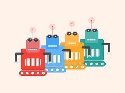 Bot Family bot bots characterdesign graphicdesign machine robot toys