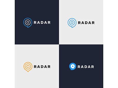 Radar - location based chat app chat illustration location logo