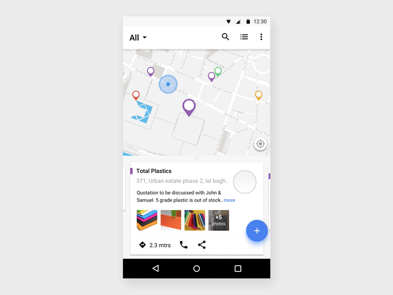 Location Bookmark App (wip) android app bookmark cards design location material motion ui ux