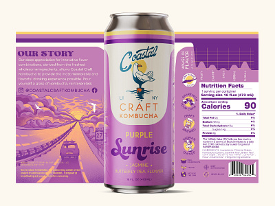 Coastal Craft Kombucha - Purple Sunrise