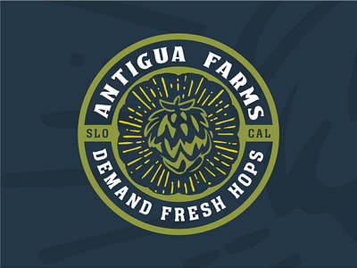 Antigua Farms Branding beer branding hops logo typography