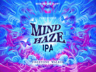 Firestone Walker: Mind Haze IPA Concept Can beer illustration package design