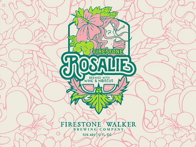 Firestone Walker: Rosalie Concept Can beer illustration package design