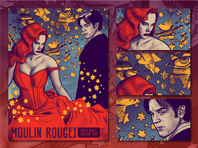 Moulin Rogue! Alternative Movie Poster illustration moulin rogue movie poster